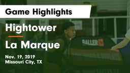 Hightower  vs La Marque  Game Highlights - Nov. 19, 2019
