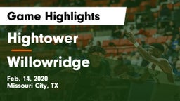 Hightower  vs Willowridge  Game Highlights - Feb. 14, 2020