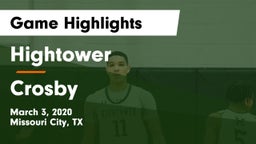 Hightower  vs Crosby  Game Highlights - March 3, 2020