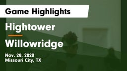 Hightower  vs Willowridge  Game Highlights - Nov. 28, 2020