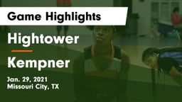 Hightower  vs Kempner  Game Highlights - Jan. 29, 2021