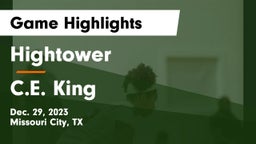 Hightower  vs C.E. King  Game Highlights - Dec. 29, 2023