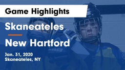 Skaneateles  vs New Hartford  Game Highlights - Jan. 31, 2020