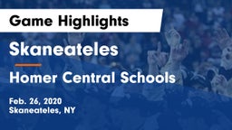 Skaneateles  vs Homer Central Schools Game Highlights - Feb. 26, 2020