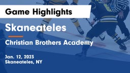 Skaneateles  vs Christian Brothers Academy  Game Highlights - Jan. 12, 2023