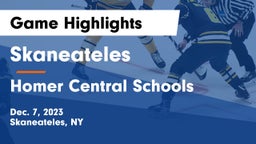 Skaneateles  vs Homer Central Schools Game Highlights - Dec. 7, 2023