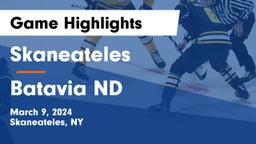 Skaneateles  vs Batavia ND Game Highlights - March 9, 2024