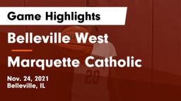 Belleville West  vs Marquette Catholic  Game Highlights - Nov. 24, 2021