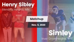 Matchup: Henry Sibley High vs. Simley  2020
