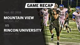 Recap: Mountain View  vs. Rincon/University  2016