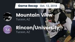 Recap: Mountain View  vs. Rincon/University  2018