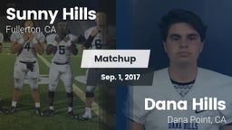 Matchup: Sunny Hills High vs. Dana Hills  2017