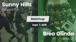 Matchup: Sunny Hills High vs. Brea Olinda  2018