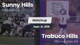 Matchup: Sunny Hills High vs. Trabuco Hills  2018