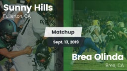 Matchup: Sunny Hills High vs. Brea Olinda  2019