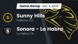 Recap: Sunny Hills  vs. Sonora  - La Habra 2019