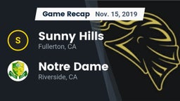 Recap: Sunny Hills  vs. Notre Dame  2019