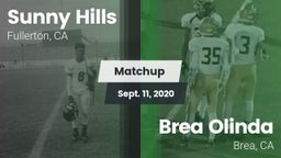 Matchup: Sunny Hills High vs. Brea Olinda  2020