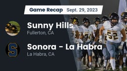 Recap: Sunny Hills  vs. Sonora  - La Habra 2023