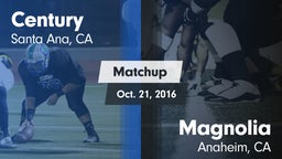 Matchup: Century  vs. Magnolia  2016