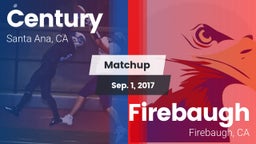 Matchup: Century  vs. Firebaugh  2017