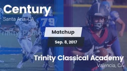 Matchup: Century  vs. Trinity Classical Academy  2017