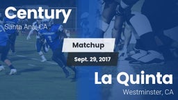 Matchup: Century  vs. La Quinta  2017