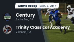 Recap: Century  vs. Trinity Classical Academy  2017