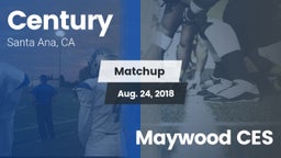 Matchup: Century  vs. Maywood CES 2018