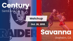 Matchup: Century  vs. Savanna  2018