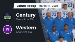 Recap: Century  vs. Western  2021