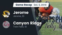 Recap: Jerome  vs. Canyon Ridge  2018