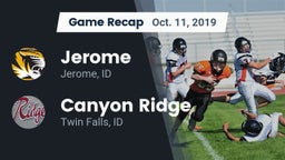 Recap: Jerome  vs. Canyon Ridge  2019
