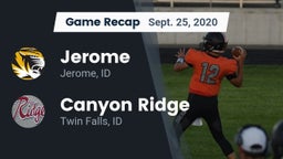 Recap: Jerome  vs. Canyon Ridge  2020