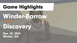 Winder-Barrow  vs Discovery  Game Highlights - Dec. 29, 2023