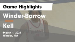Winder-Barrow  vs Kell  Game Highlights - March 1, 2024
