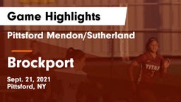 Pittsford Mendon/Sutherland vs Brockport  Game Highlights - Sept. 21, 2021