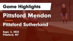 Pittsford Mendon vs Pittsford Sutherland  Game Highlights - Sept. 3, 2022