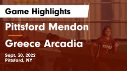 Pittsford Mendon vs Greece Arcadia  Game Highlights - Sept. 30, 2022