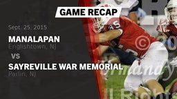 Recap: Manalapan  vs. Sayreville War Memorial  2015