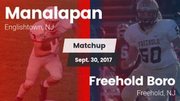 Matchup: Manalapan High vs. Freehold Boro  2017