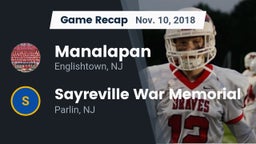 Recap: Manalapan  vs. Sayreville War Memorial  2018