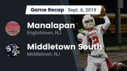 Recap: Manalapan  vs. Middletown South  2019