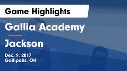 Gallia Academy vs Jackson  Game Highlights - Dec. 9, 2017