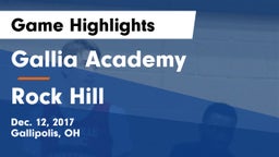 Gallia Academy vs Rock Hill  Game Highlights - Dec. 12, 2017