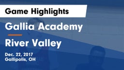 Gallia Academy vs River Valley  Game Highlights - Dec. 22, 2017