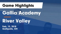 Gallia Academy vs River Valley  Game Highlights - Feb. 13, 2018