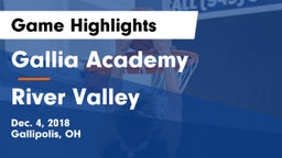 Gallia Academy vs River Valley  Game Highlights - Dec. 4, 2018