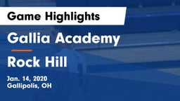 Gallia Academy vs Rock Hill  Game Highlights - Jan. 14, 2020