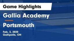 Gallia Academy vs Portsmouth  Game Highlights - Feb. 3, 2020